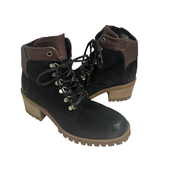 Miz Mooz Leather Lace-Up Boots McKinley Black Combat City Hiker size 41 9.5-10 - Picture 3 of 8